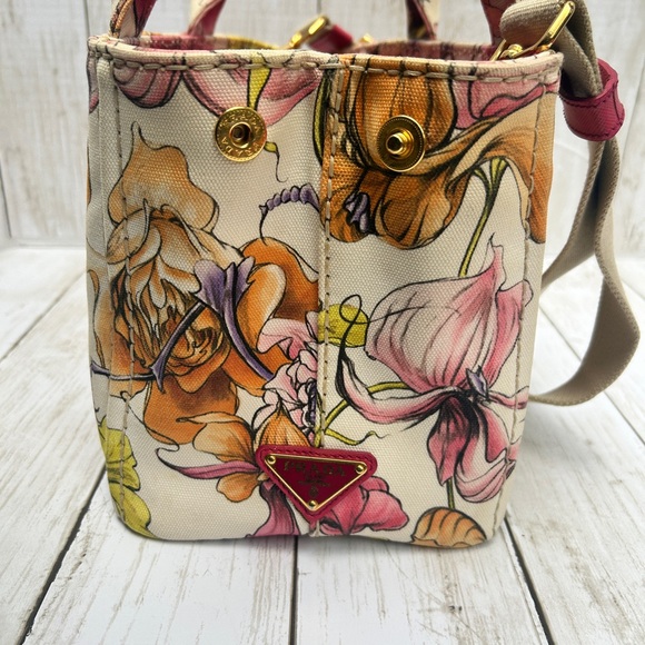 PRADA CANAPA FAIRY JAMES JEAN 2 Way Convertible Tote Art: 1BG439 #100 - Picture 9 of 14